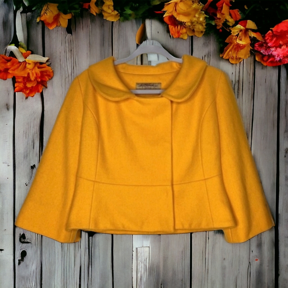 Cropped Swing coat wool